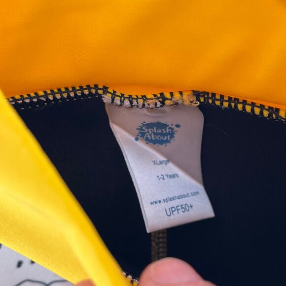 Happy Nappy Reusable Swim Diapers Yellow & Cream Size X-Large 1-2 years - Picture 4 of 6